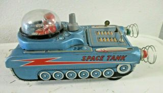 Vintage Masudaya Space Tank M - 18 Battery Operated Tin Toy Japan