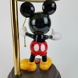 Vintage Disney MICKEY MOUSE Animated Talking Table Lamp WITH Shade GREAT 4