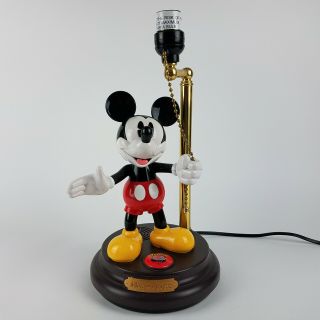 Vintage Disney MICKEY MOUSE Animated Talking Table Lamp WITH Shade GREAT 7