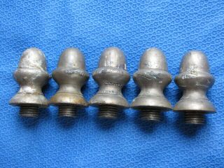 Antique Vintage Mosler Bahmann & Co 1882 5 Safe Hinge Finials Acorns