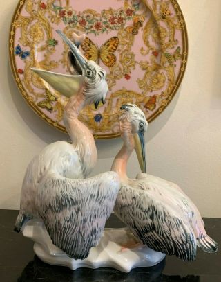 Vintage Karl Ens Porcelain 7359 Pelicans Birds Figure 2