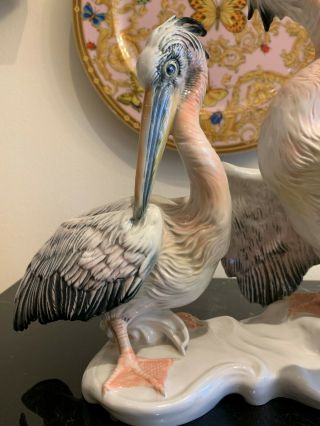 Vintage Karl Ens Porcelain 7359 Pelicans Birds Figure 6