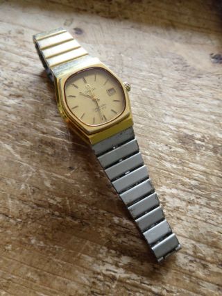 Ladies Vintage Omega Seamaster Quartz Date Watch Gold Plated Spares Repairs