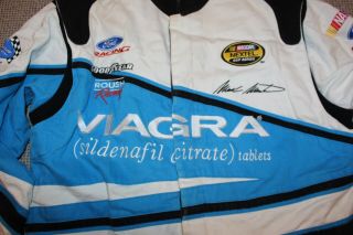 Vintage Mark Martin Viagra Roush Racing NASCAR Jacket Mens M Authentic Rare 2