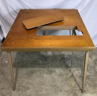 Vtg Singer Sewing Folding Table 301a 401a 403a 404a 505a Shortbed Work Card Tbl.