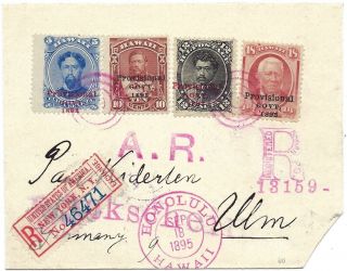 Hawaii Rare Registered Fumigated Cover To Germany With Stamp Varieties