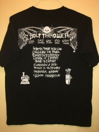 BOLT THROWER ' In Battle There Is No Law ' Rare Vintage T - Shirt L 2