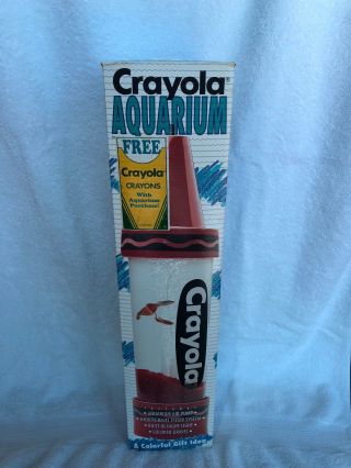 Vintage 1990 Red Crayola Crayon Acrylic Aquarium Fish Tank -