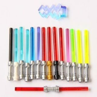 Building Toy Lego Star Wars Lightsaber Rare Colors Metallic Hilts 15 Total Inclu