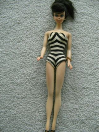 Vintage Ponytail Barbie Doll With Swim Box 1959 - 1960 Head Broken Off