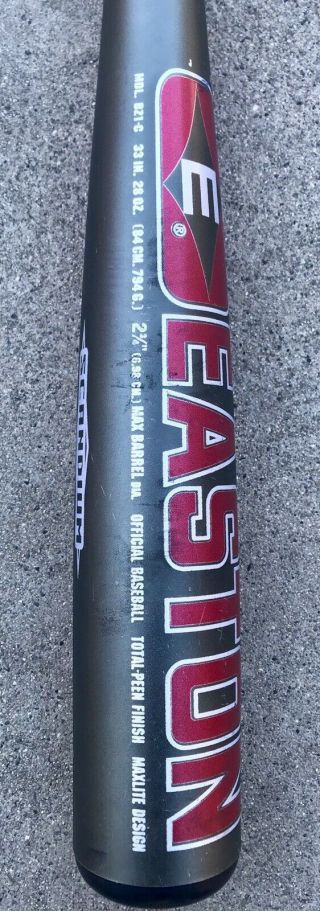 RARE EASTON CCORE REDLINE SC500 33/28 2 3/4 Barrel Baseball Bat (- 5) BZ1 - C 8