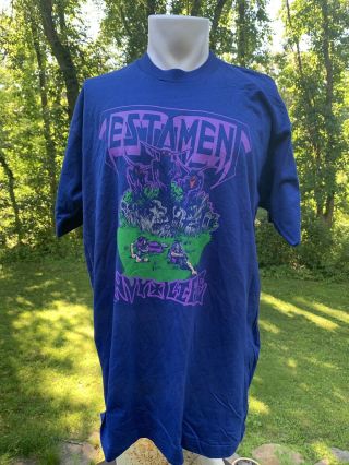 Vintage 1989 Testament Envy Life Concert Tour T - Shirt Xl Thrash Ex