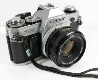 Vintage Canon Ae - 1 Program 35mm Slr Camera With 50mm 1:1.  8 Lens