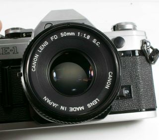 Vintage Canon AE - 1 Program 35mm SLR Camera with 50mm 1:1.  8 Lens 8