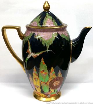 Vintage Carlton Ware Fantasia 3406 Art Deco Gilt Enamel Porcelain Teapot
