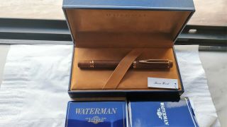 Waterman Le Man 100 Briar Wood Vintage Fountain Pen - Gt - 18k Nib - Semi - Flex