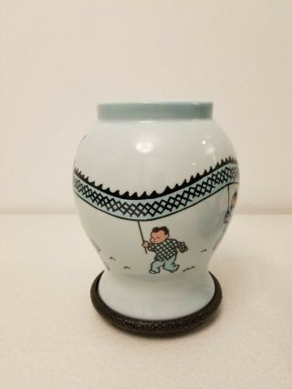 Extremely Rare Tintin coming out of Vase Resin Statue 6