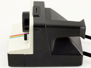 Vintage Polaroid SX - 70 OneStep White Rainbow Stripe Land Camera 2