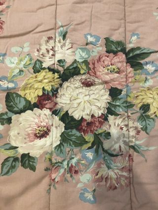 Vintage Ralph Lauren Cynthia Pink Floral Comforter Twin