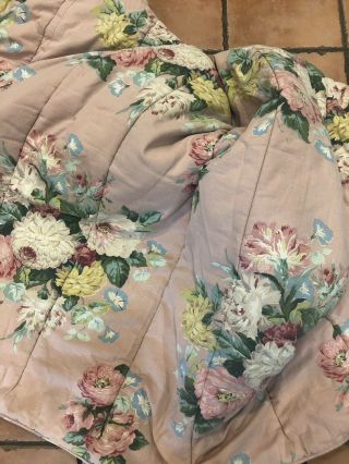 Vintage RALPH LAUREN Cynthia Pink Floral Comforter Twin 3