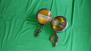 1930 ‘s - 1940 ‘s Vintage Pair Unity Two Color Fog And Driving Light Model S - 4