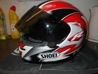 Shoei Crash Helmet Yamaha R Series Size Small Helmet Tinted Visor