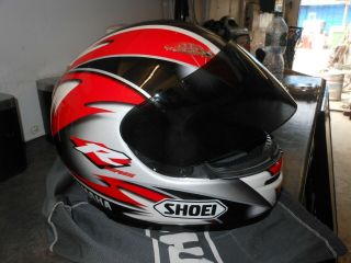 shoei crash helmet Yamaha r series size small helmet tinted visor 3