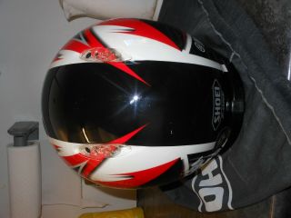 shoei crash helmet Yamaha r series size small helmet tinted visor 4