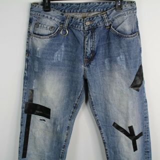 Authentic Vintage Chrome Hearts Denim Jeans Pants Tape Sz 34 X 30 Men 