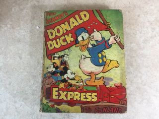 J62 - Donald Duck Walt Disney Vintage Book Comic Express Vintage Ephemera