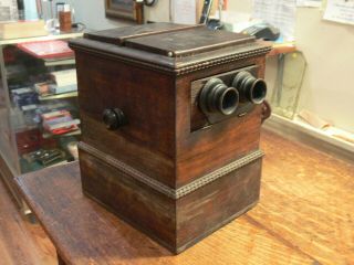 Extremely Rare 19th Century Dual Stereo - Graphoscope with 46 Stereo Cards 10
