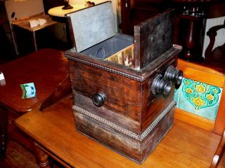Extremely Rare 19th Century Dual Stereo - Graphoscope with 46 Stereo Cards 3