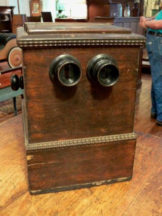 Extremely Rare 19th Century Dual Stereo - Graphoscope with 46 Stereo Cards 7