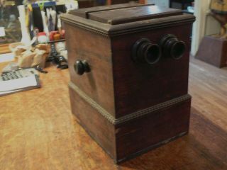 Extremely Rare 19th Century Dual Stereo - Graphoscope with 46 Stereo Cards 9