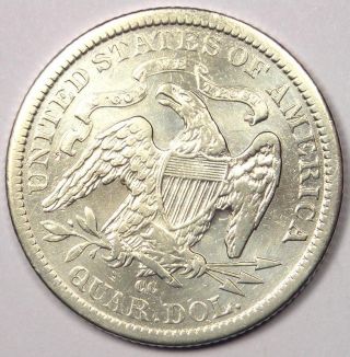 1878 - CC Seated Liberty Quarter 25C - Sharp Details - Rare Carson City Coin 2