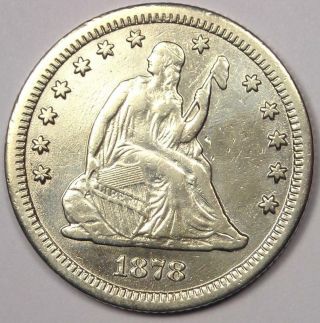 1878 - CC Seated Liberty Quarter 25C - Sharp Details - Rare Carson City Coin 3