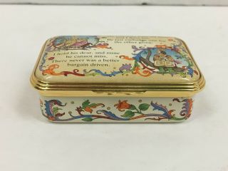 Vintage Halcyon Days Enamels Enamel Trinket Box Sonnet From The Arcadia England