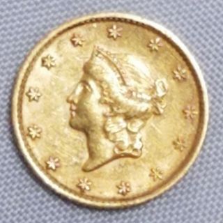 1849 $1 Indian Head Gold Coin Indian Liberty One Dollar Rare J005