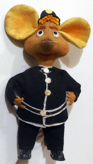 VINTAGE TOY DOLL TOPO GIGIO POLICEMAN CLOTH LENCI 1960s M.  C made in Italy 2