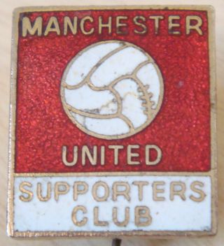 Manchester United Vintage Supporters Club Badge Maker Coffer London 19mm X 22mm