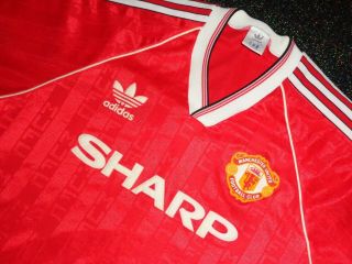 Vintage adidas 1988/90 Manchester United Home Football Shirt - XLarge 2