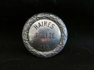 Vintage Obsolete Police Badge Haines City Florida