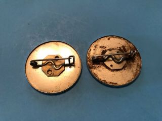 2 Vintage PRR Pennsylvania Railroad Employee Photo Badges Pins Keystone Emblem 3