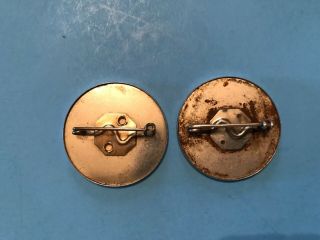 2 Vintage PRR Pennsylvania Railroad Employee Photo Badges Pins Keystone Emblem 4