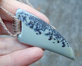 Ultra Rare Nz Greenstone Pounamu Nephrite Dendritic Kokopu Jade Maori Rei Niho