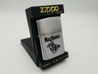 Vintage 1987 Zippo Lighter Marlboro & 2000 Balkan Now Kosovo Brass