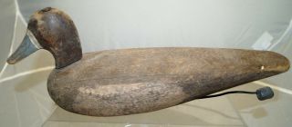 Antique 1890s - 20s Minnesota Bluebill Wood Carved Hunting Duck Decoy Lure EARLY 2