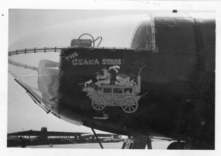 Org Wwii Photo: Us Snapshot Of Bomber Nose Art - “the Osaka Stage”