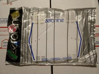 White Blue Vintage Nos Zeronine Bmx Moto Control System Number Plate