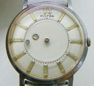 Vintage Hilton Mystery Dial Mens Watch